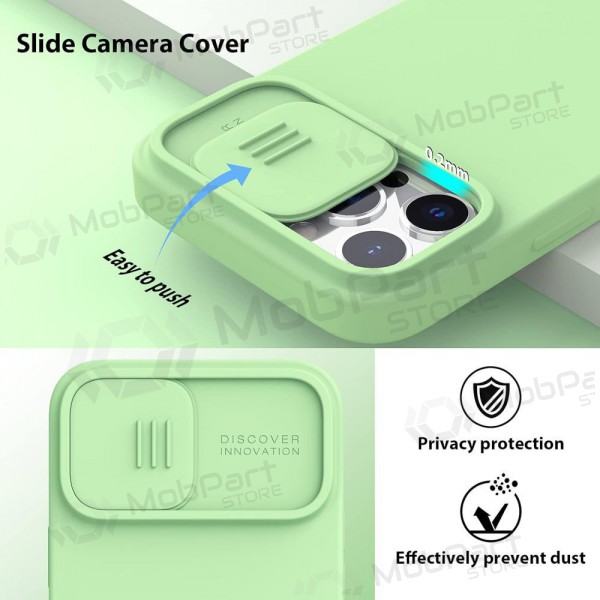 Case Nillkin CamShield Silky Magnetic Silicone Apple iPhone 14 Pro light green