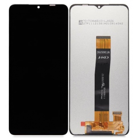 Ekranas Samsung A047 A04S 2022 su lietimui jautriu stikliuku black original (service pack)