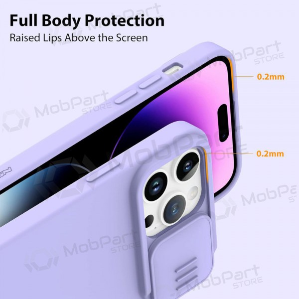 Case Nillkin CamShield Silky Magnetic Silicone Apple iPhone 14 Plus šviesiai violet