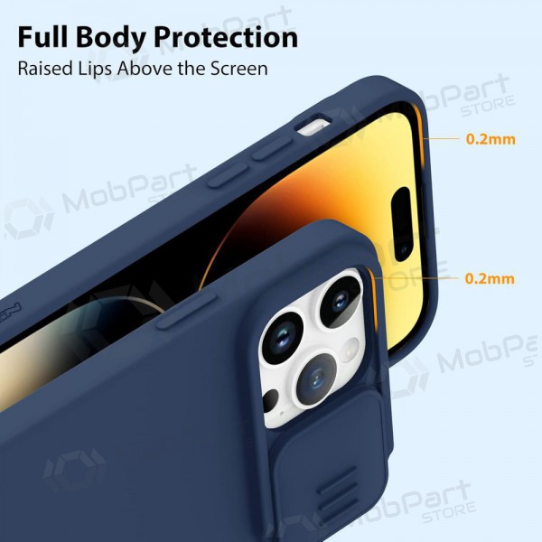 Case Nillkin CamShield Silky Silicone Apple iPhone 15 Pro Max dark blue