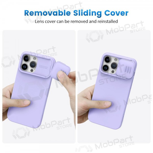 Case Nillkin CamShield Silky Magnetic Silicone Apple iPhone 14 Pro Max šviesiai violet