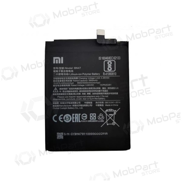 Xiaomi Mi A2 Lite / Redmi 6 Pro battery, akumuliatorius (BN47) (original)