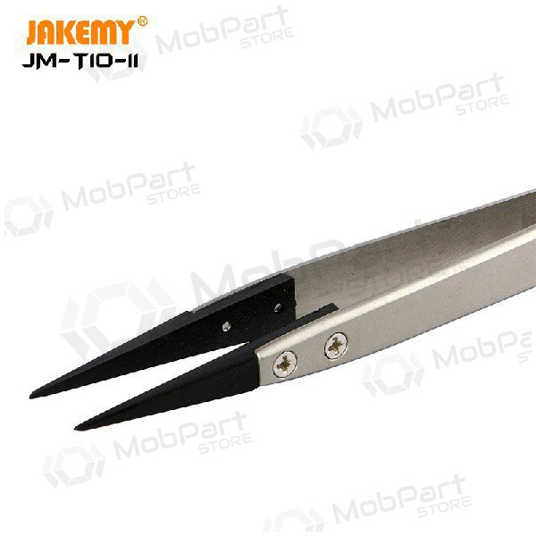 Metal antistatic tweezer Jakemy JM-T10-11 ESD (replaceable head)