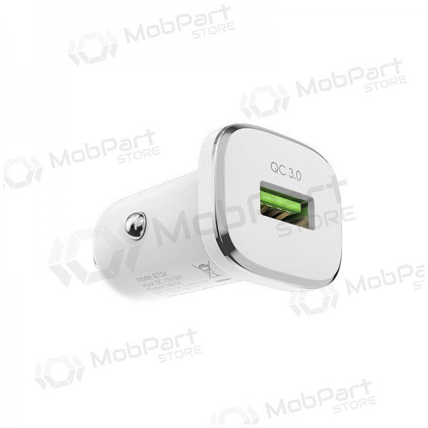 Charger automobilinis Borofone BZ12A Quick Charge 3.0 + Type-C (white)