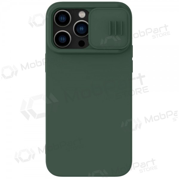 Case Nillkin CamShield Silky Silicone Apple iPhone 15 Pro Max tamsiai green