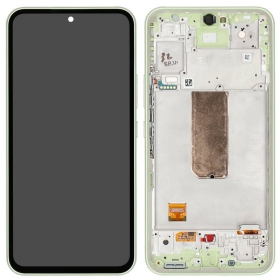 Ekranas Samsung A546 A54 5G 2023 su lietimui jautriu stikliuku and rėmeliu Lime original (service pack)