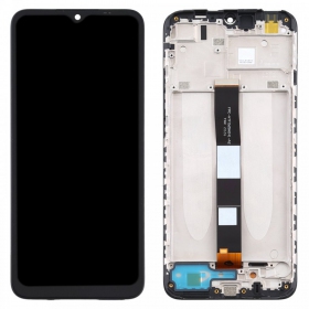 Xiaomi Redmi 9A / 9C / 9AT screen (black) (with frame) (original)