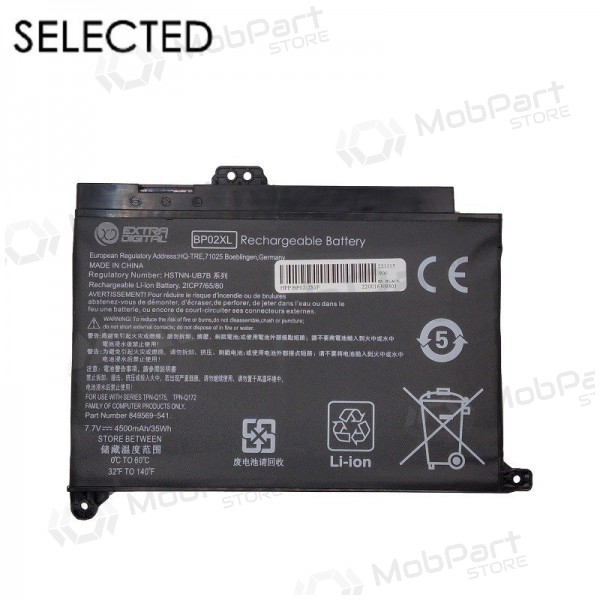 HP BP02XL, 4500mAh laptop battery, Selected