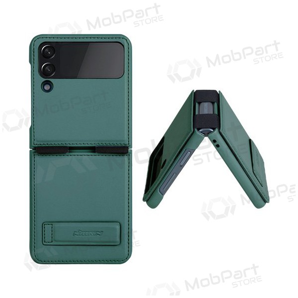 Case Nillkin Qin Leather (Plain Leather) Samsung F721 Z Flip4 5G green