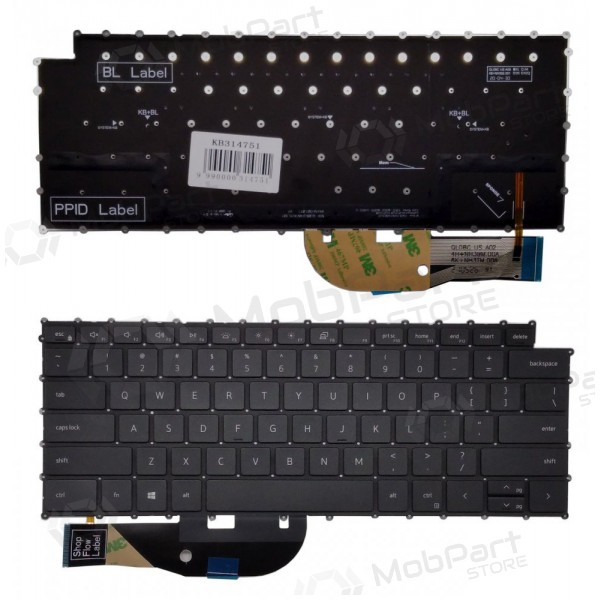 DELL XPS 9500 keyboard (US) (with lighting)