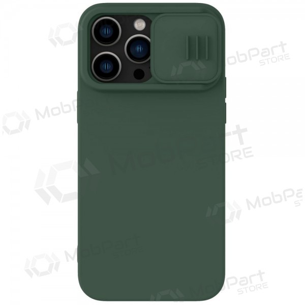 Apple iPhone 15 Pro case „Nillkin Silicone“ (dark green)