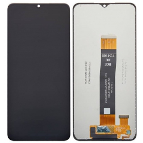 Ekranas Samsung A136 A13 5G su lietimui jautriu stikliuku Black original (service pack)