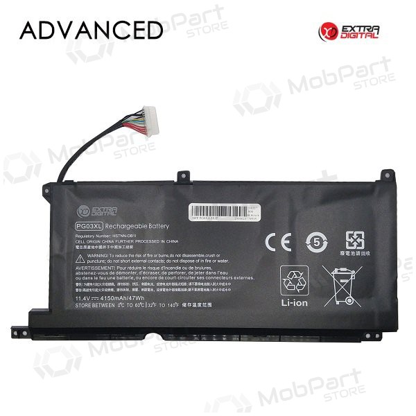 HP PG03XL, 4150mAh laptop battery, Advanced