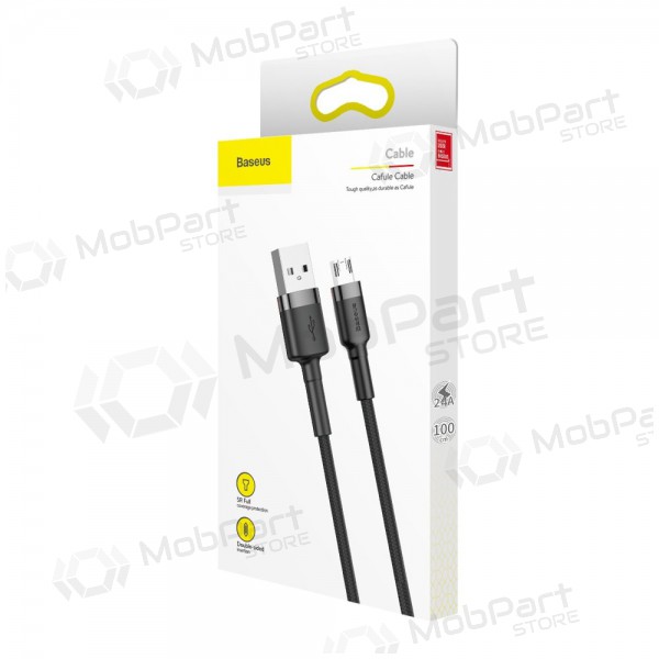 USB cable Baseus Cafule Type-C 1.0m 3.0A (grey-black) CATKLF-BG1