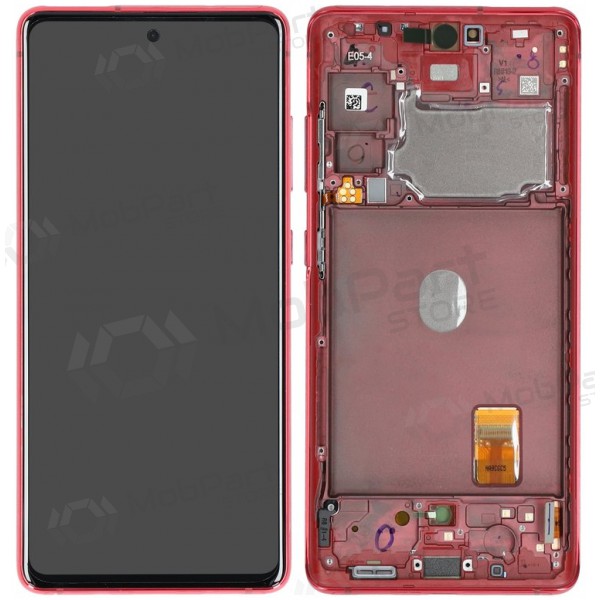 Samsung Galaxy S20 FE screen (red) (with frame) (original)