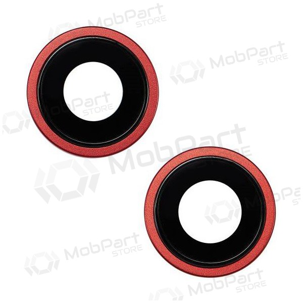 iPhone 14 / 14 Plus camera glass / lens (2pcs) (red) (with frame)