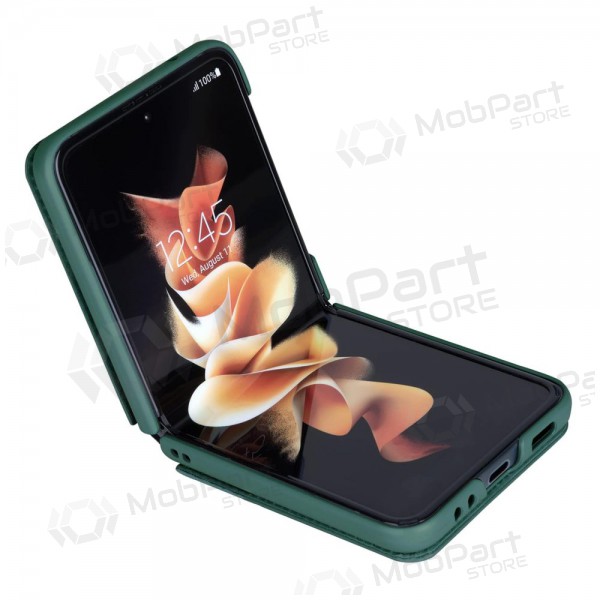 Case Nillkin Qin Leather (Plain Leather) Samsung F721 Z Flip4 5G green