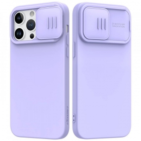 Case Nillkin CamShield Silky Magnetic Silicone Apple iPhone 14 Pro Max tamsiai violet