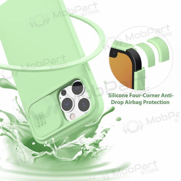 Apple iPhone 15 Pro case „Nillkin Silicone“ (light green)