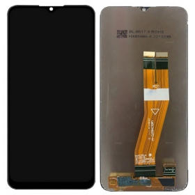 Ekranas Samsung A025G A02s 2020 su lietimui jautriu stikliuku black original (service pack)