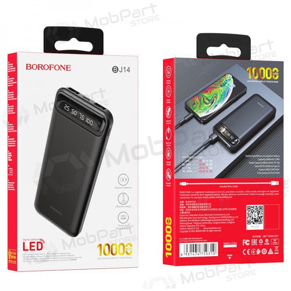 Portable charger / power bank Power Bank Borofone BJ14 Type-C microUSB 2*USB (2A) 10000mAh black