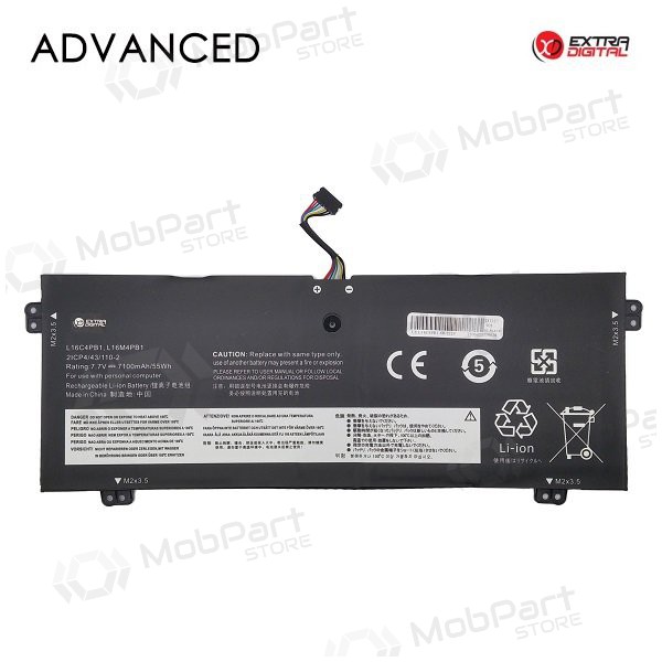 Lenovo L16C4PB1, L16M4PB1, 7100mAh laptop battery, Advanced