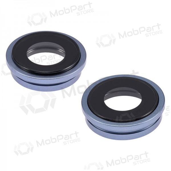 iPhone 14 / 14 Plus camera glass / lens (2pcs) (blue) (with frame)