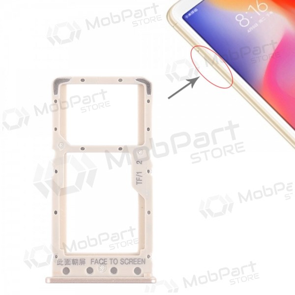 Xiaomi Redmi 6 / 6A SIM card holder (gold)