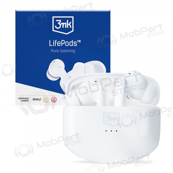 Wireless headset / handsfree 3mk LifePods (white)