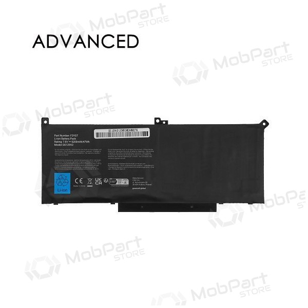 DELL F3YGT, 7200mAh laptop battery, Advanced