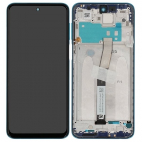 Xiaomi Redmi Note 9 Pro / Note 9S screen (blue) (with frame) (Premium)