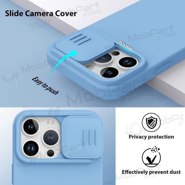 Case Nillkin CamShield Silky Magnetic Silicone Apple iPhone 14 Pro light blue