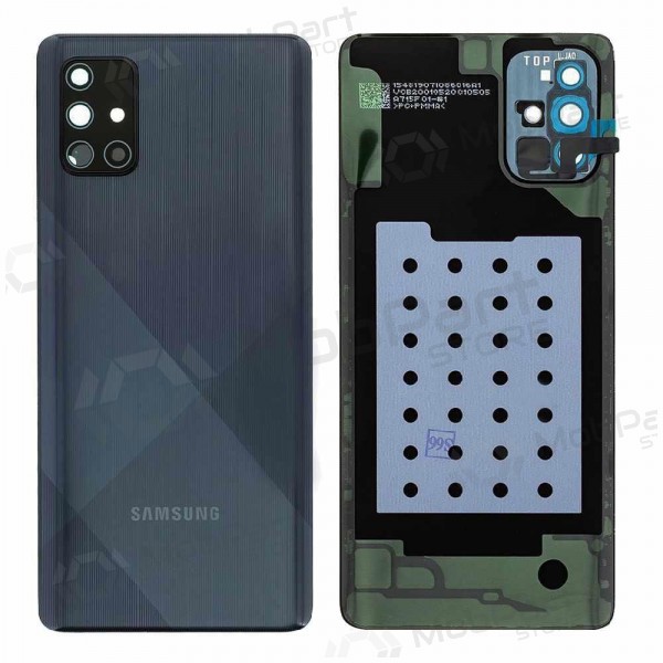 Samsung A715 Galaxy A71 2020 back / rear cover black (Prism Crush Black) (used grade C, original)