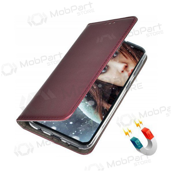 Xiaomi Redmi Note 12S case "Smart Magnet" (burgundy )