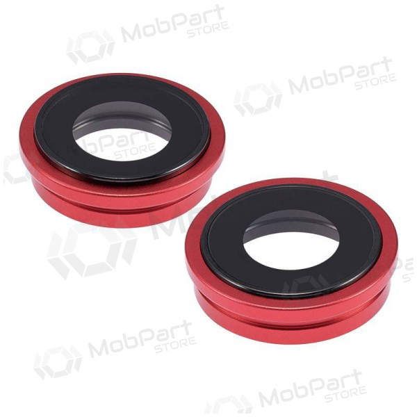 iPhone 14 / 14 Plus camera glass / lens (2pcs) (red) (with frame)