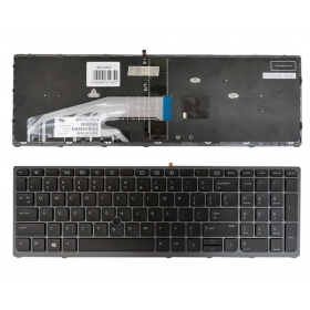 HP ZBook 15 G3, G4, 17 G3, G4 keyboard (US) (with lighting)