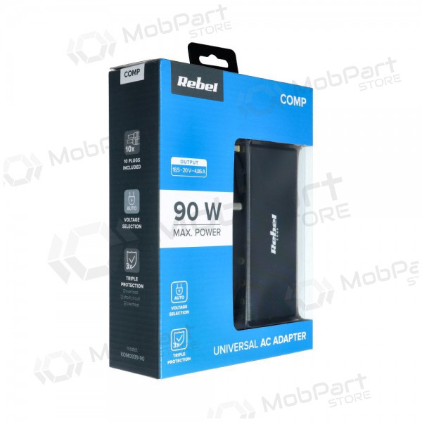 Charger REBEL for Notebook / Laptop 90W / 18-20V (black)