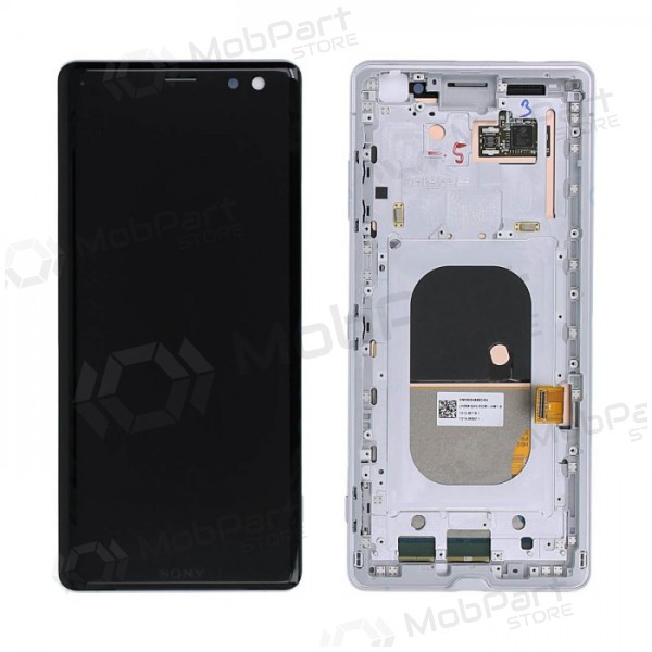 Sony Xperia XZ3 H8416 / H9436 screen (white) (with frame) (used grade B, original)