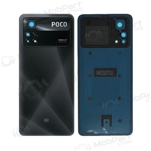 Xiaomi Poco X4 Pro 5G back / rear cover (black) (original) (service pack)