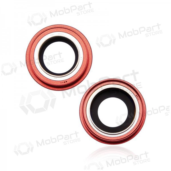 iPhone 14 / 14 Plus camera glass / lens (2pcs) (red) (with frame)